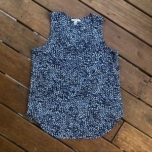 Blue Burberry Brit Print Blouse Medium